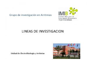 Grupo de investigacin en Arritmias LINEAS DE INVESTIGACION