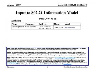 January 2007 doc IEEE 802 11 070136 r