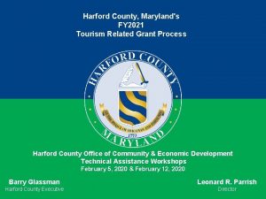 Harford County Marylands FY 2021 Tourism Related Grant