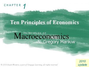 CHAPTER 1 Ten Principles of Economics Macroeconomics PRINCIPLES