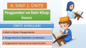 6 SINIF 1 NTE Peygamber ve lahi Kitap