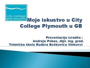 Moje iskustvo u City College Plymouth u GB