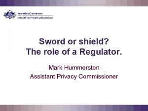 Sword or shield The role of a Regulator