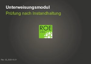 Unterweisungsmodul Prfung nach Instandhaltung Rev 032020 10 21