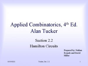 Applied Combinatorics 4 th Ed Alan Tucker Section