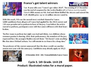 Frances got talent winners Two 8 yearolds won