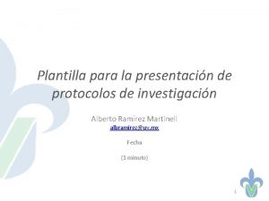 Plantilla para la presentacin de protocolos de investigacin