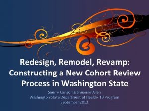 Redesign Remodel Revamp Constructing a New Cohort Review