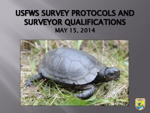 USFWS SURVEY PROTOCOLS AND SURVEYOR QUALIFICATIONS MAY 15