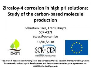 Zircaloy4 corrosion in high p H solutions Study