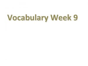 Vocabulary Week 9 Circle Map Definition Characteristics Drawing