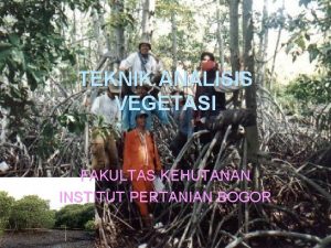 TEKNIK ANALISIS VEGETASI FAKULTAS KEHUTANAN INSTITUT PERTANIAN BOGOR