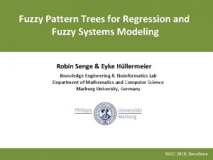 Fuzzy Pattern Trees for Regression and Fuzzy Systems