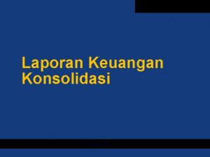 Laporan Keuangan Konsolidasi 1 19 October 2021 Laporan