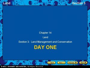 Land Section 3 Chapter 14 Land Section 3