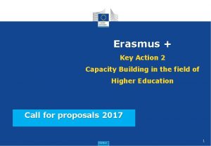 Erasmus Key Action 2 Capacity Building in the