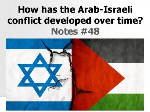 How has the ArabIsraeli conflict developed over time