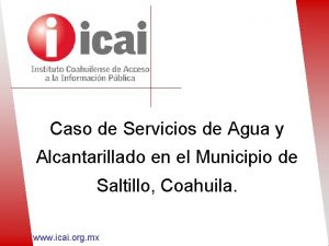 Caso de Servicios de Agua y Alcantarillado en