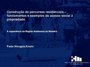 Construo de percursos residenciais fundamentos e exemplos do