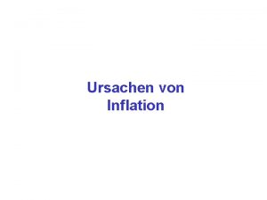 Ursachen von Inflation Vorjahresvernderung des LIK als Mass