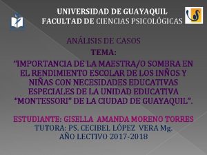 UNIVERSIDAD DE GUAYAQUIL FACULTAD DE CIENCIAS PSICOLGICAS ANLISIS