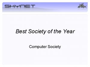 Best Society of the Year Computer Society Two