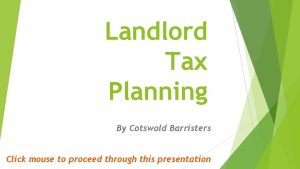 Landlord Tax Planning By Cotswold Barristers Click mouse