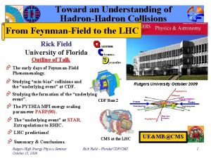 Toward an Understanding of HadronHadron Collisions From FeynmanField