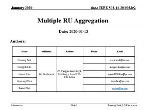 January 2020 doc IEEE 802 11 200023 r