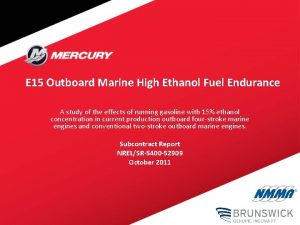 E 15 Outboard Marine High Ethanol Fuel Endurance