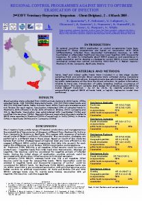 REGIONAL CONTROL PROGRAMMES AGAINST BHV 1 TO OPTIMIZE