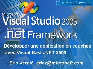 Dvelopper une application en couches avec Visual Basic