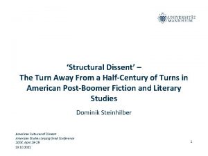 Structural Dissent The Turn Away From a HalfCentury