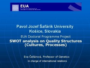 Pavol Jozef afrik University Koice Slovakia EUA Doctoral