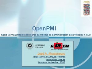 Open PMI hacia la implantacin del marco de