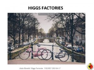 HIGGS FACTORIES Alain Blondel Higgs Factories NIKHEF 2015