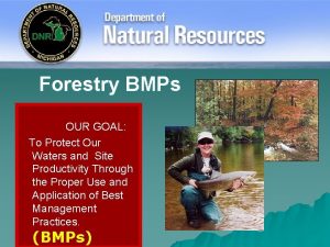 Forestry BMPs OUR GOAL To Protect Our Waters