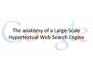 The anatomy of a LargeScale Hypertextual Web Search