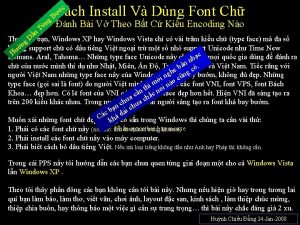 c Cch Install V Dng Font Ch B