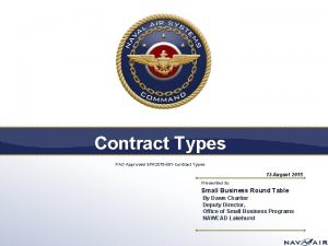 Contract Types PAO Approved SPR 2015 691 Contract