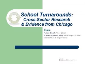 School Turnarounds CrossSector Research Evidence from Chicago Chairs