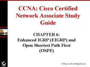 CCNA Cisco Certified Network Associate Study Guide CHAPTER