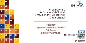 Procalcitonin A Successful Clinical Formula in the Emergency