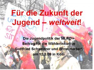 Fr die Zukunft der Jugend weltweit Die Jugendpolitik