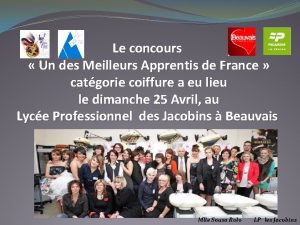 Le concours Un des Meilleurs Apprentis de France