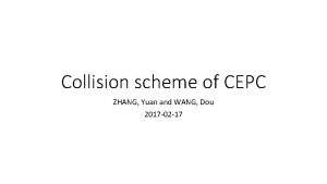 Collision scheme of CEPC ZHANG Yuan and WANG