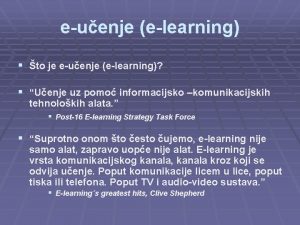 euenje elearning to je euenje elearning Uenje uz