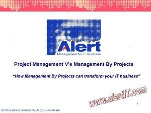 Project Management Vs Management By Projects How Management