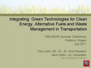 Integrating Green Technologies for Clean Energy Alternative Fuels