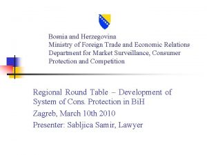 Bosnia and Herzegovina Ministry of Foreign Trade and